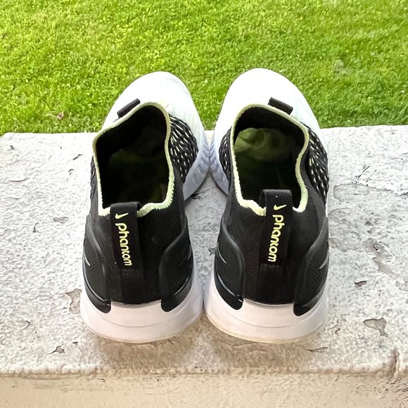 Nike React Phantom Run Flyknit 2 Volt Lime Black Tieless Slip-On Shoes 9 Womens - Picture 3 of 5